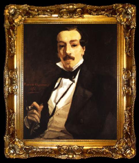 framed  Pierre Puvis de Chavannes Thommas - Alfred Jones, Member of Stockbrokerage House, ta009-2